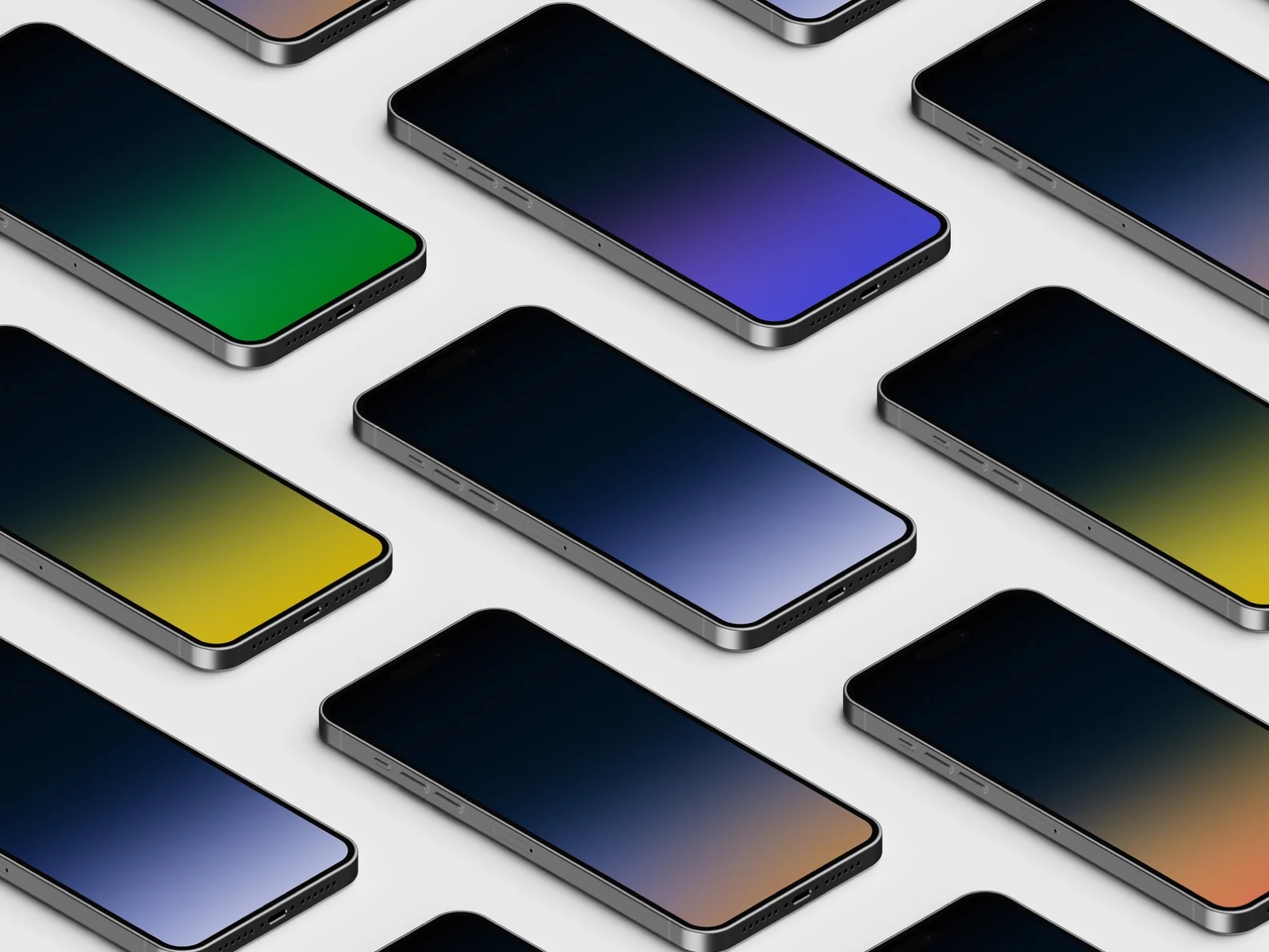 Gradient iPhone wallpaper bundle